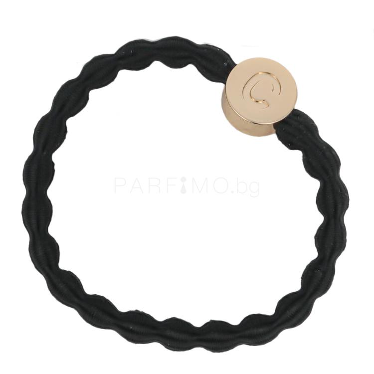 By Eloise London Letter Charms Gold Ластик за коса 1 бр Нюанс C Black