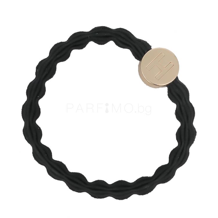 By Eloise London Letter Charms Gold Ластик за коса 1 бр Нюанс H Black