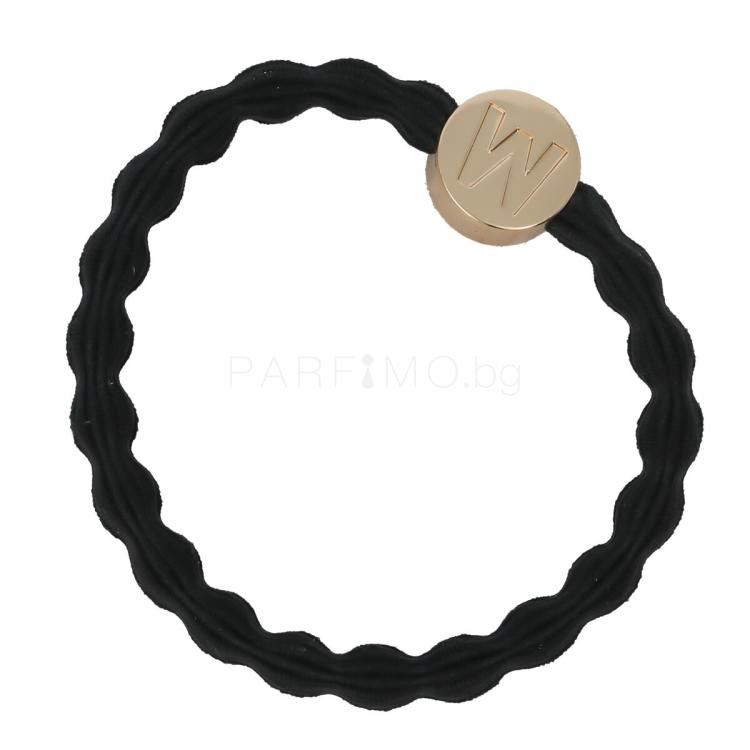 By Eloise London Letter Charms Gold Ластик за коса 1 бр Нюанс W Black