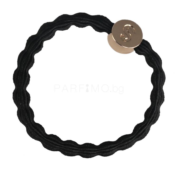 By Eloise London Letter Charms Gold Ластик за коса 1 бр Нюанс S Black