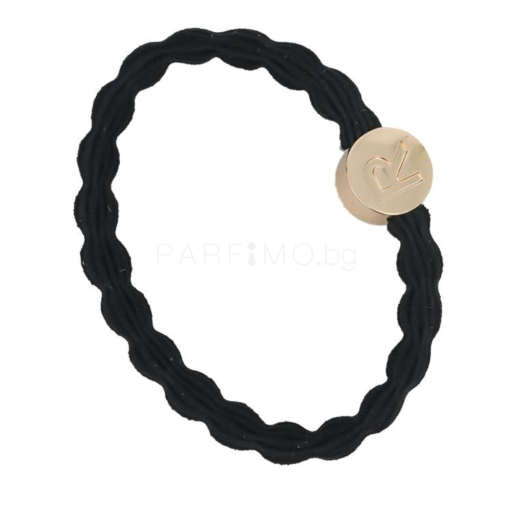 By Eloise London Letter Charms Gold Ластик за коса 1 бр Нюанс R Black