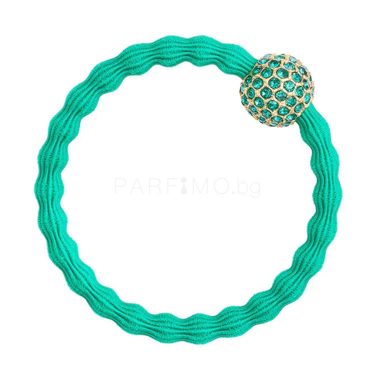 By Eloise London Bling Charms Disco Ball Ластик за коса за жени 1 бр Нюанс Emerald Green