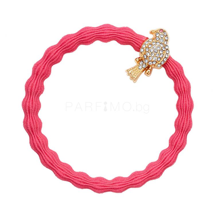 By Eloise London Bling Charms Gold Diamanté Bird Ластик за коса за жени 1 бр Нюанс Neon Peach