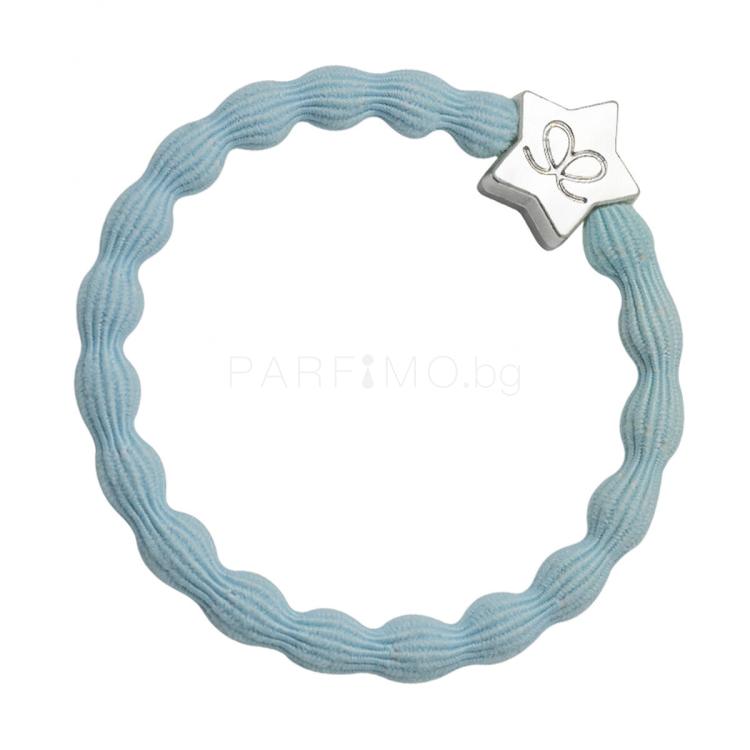 By Eloise London Silver Star Ластик за коса за жени 1 бр Нюанс Sky Blue