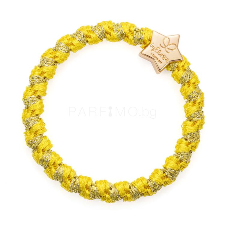 By Eloise London Woven Gold Star Ластик за коса за жени 1 бр Нюанс Marigold