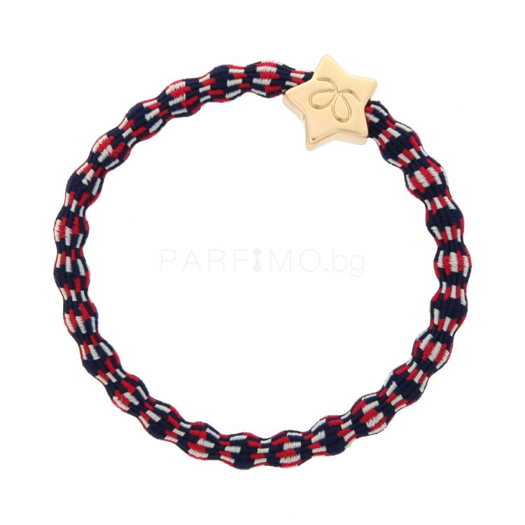 By Eloise London Gold Star Ластик за коса за жени 1 бр Нюанс Red White and Blue