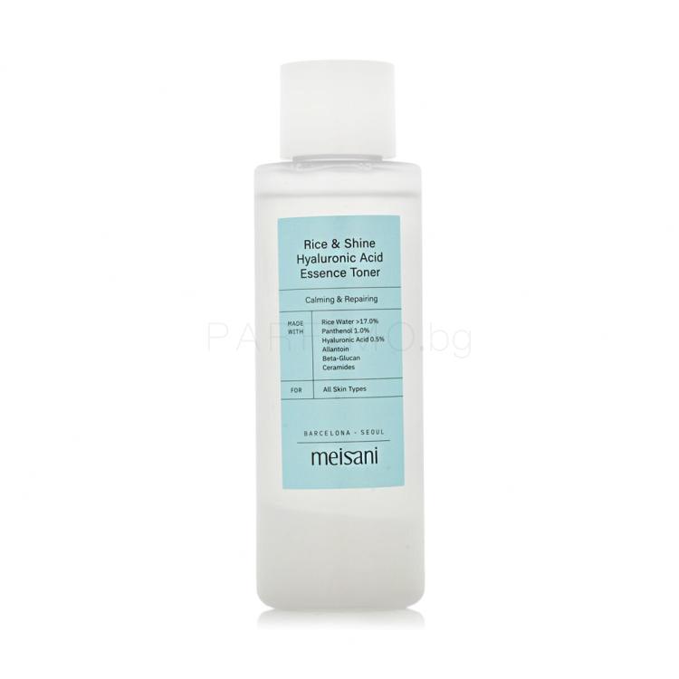 Meisani Rice &amp; Shine Hyaluronic Acid Essence Toner Есенция за лице 150 ml