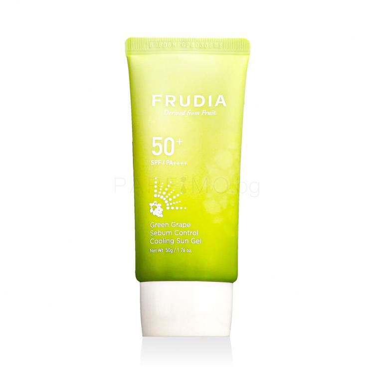 Frudia Green Grape Sebum Control Cooling Sun Gel SPF50+ Слънцезащитен продукт за лице 50 g