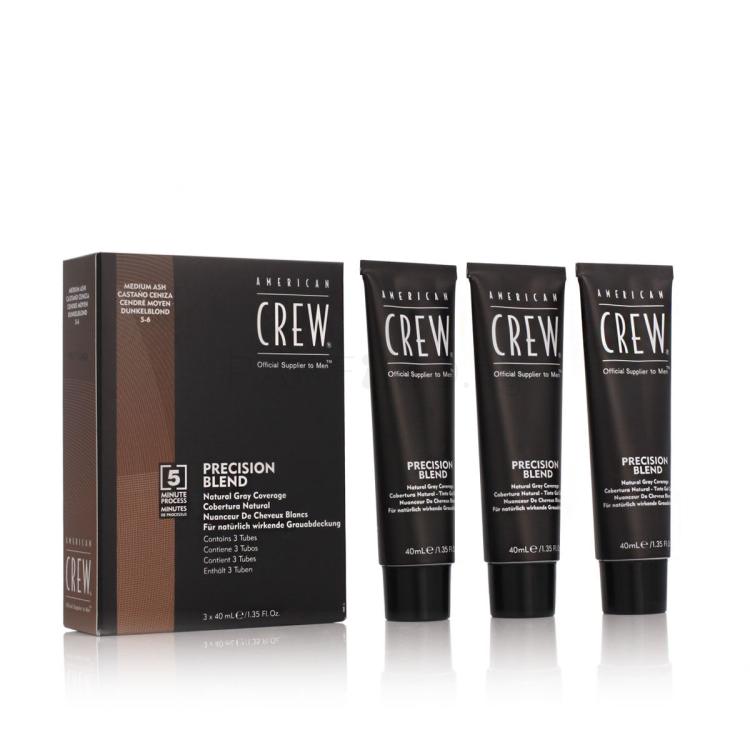 American Crew Precision Blend Natural Grey Blending Hair Color Боя за коса за мъже 3x40 ml Нюанс 5-6 Medium Ash