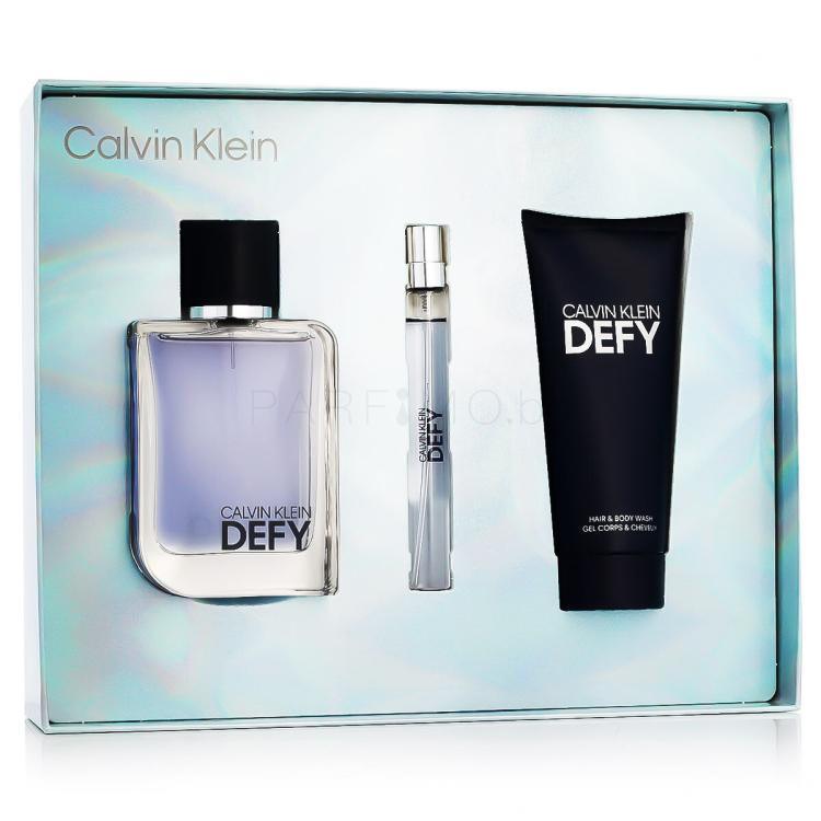 Calvin Klein Defy Подаръчен комплект EDT 100 ml + душ гел 100 ml + EDT 10 ml