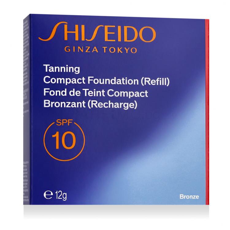 Shiseido Sun Protection Tanning Compact Foundation SPF10 Фон дьо тен за жени Пълнител 12 g Нюанс Bronze