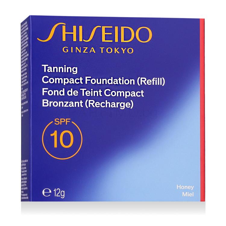 Shiseido Sun Protection Tanning Compact Foundation SPF10 Фон дьо тен за жени Пълнител 12 g Нюанс Honey