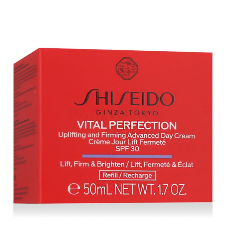 Shiseido Vital Perfection Uplifting &amp; Firming Advanced Day Cream SPF30 Дневен крем за лице за жени Пълнител 50 ml