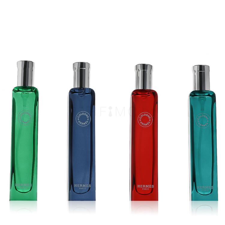 Hermes Colognes Collection Подаръчен комплект EDC Eau de Basilic Pourpre 15 ml + EDC Eau de Citron Noir 15 ml + EDC Eau de Rhubarbe Écarlate 15 ml + EDC Eau D&#039;Orange Verte 15 ml