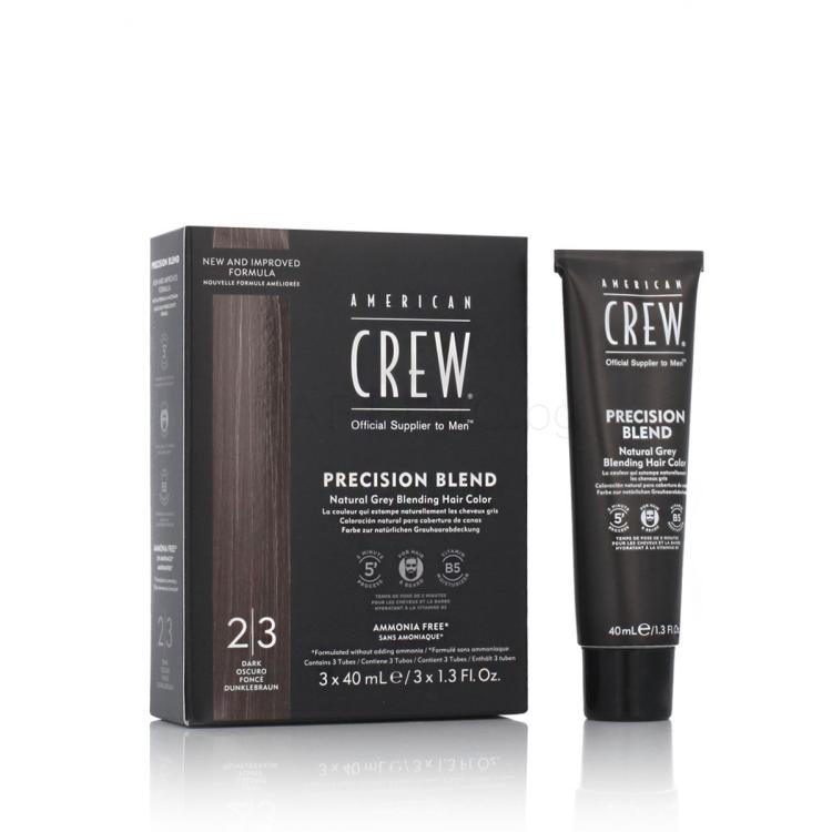 American Crew Precision Blend Natural Grey Blending Hair Color Боя за коса за мъже Нюанс 2-3 Dark Комплект