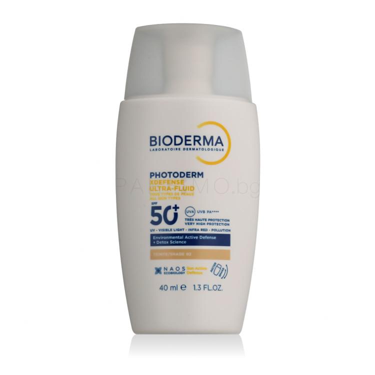 BIODERMA Photoderm Xdefense Ultra-Fluid SPF50+ Слънцезащитен продукт за лице за жени 40 ml Нюанс Shade 02