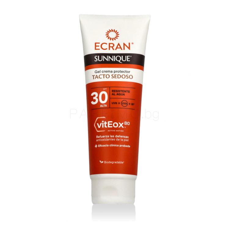 Ecran Sunnique Silky Touch Protective Gel Cream SPF30 Слънцезащитна козметика за тяло 250 ml