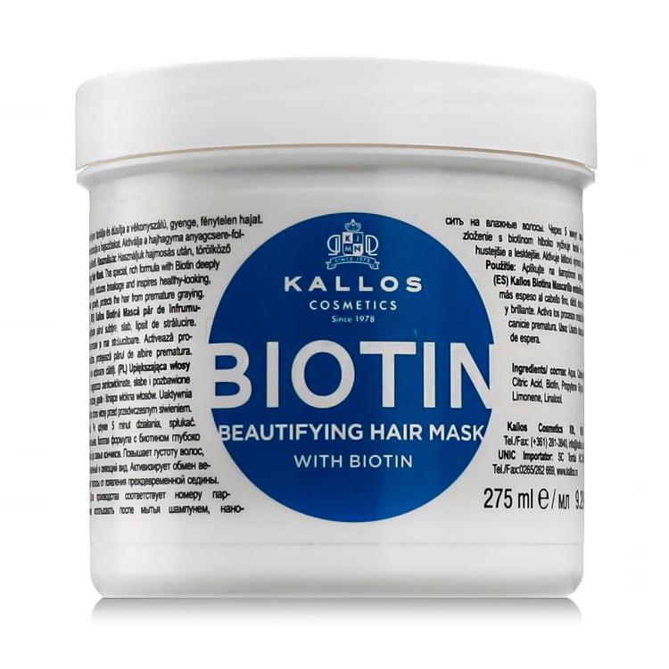 Kallos Cosmetics Biotin Маска за коса за жени 275 ml