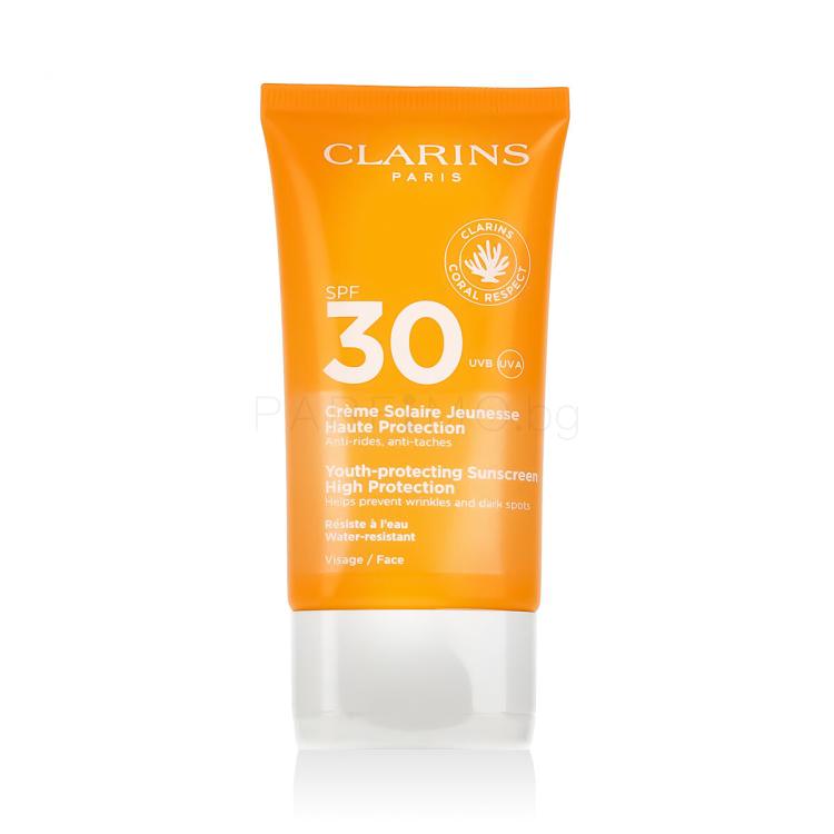 Clarins Sun Care Youth-Protecting Face Sunscreen SPF30 Слънцезащитен продукт за лице за жени 50 ml