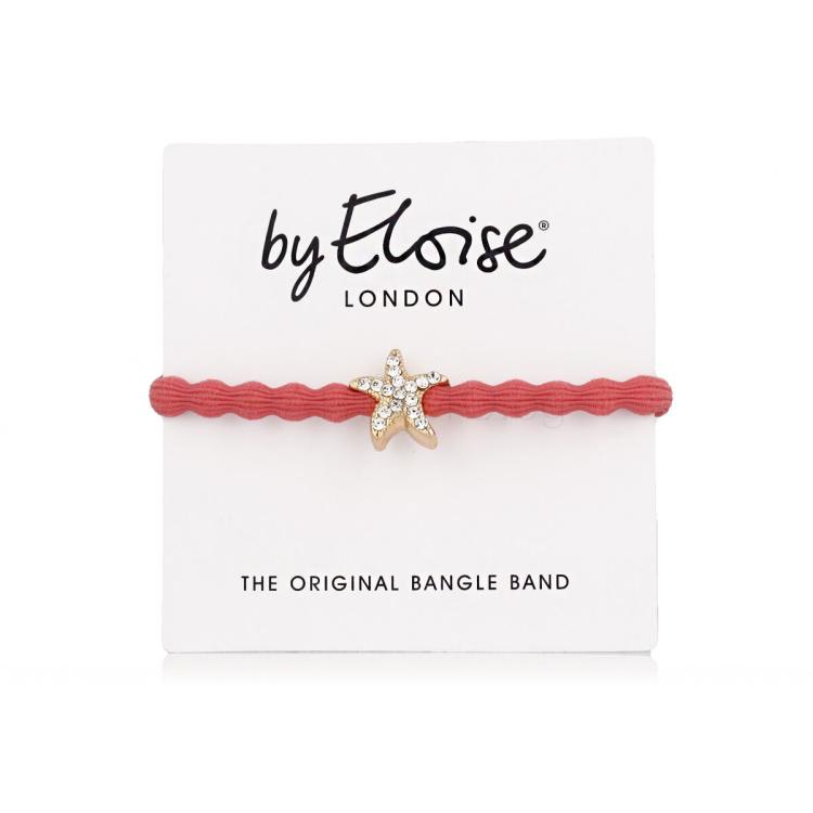 By Eloise London Bling Charms Starfish Ластик за коса за жени 1 бр Нюанс Coral