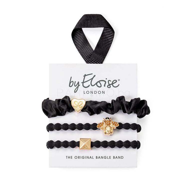 By Eloise London Set Bee Black Ластик за коса за жени 1 бр