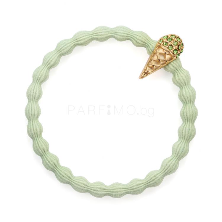 By Eloise London Bling Charms Ice Cream Ластик за коса за жени 1 бр Нюанс Pistachio
