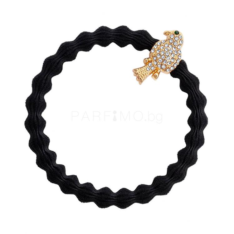By Eloise London Bling Charms Gold Diamanté Bird Ластик за коса за жени 1 бр Нюанс černá