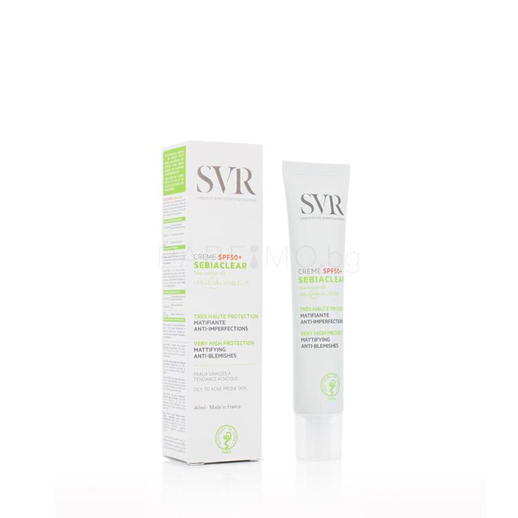 SVR Sebiaclear Creme SPF50+ Слънцезащитен продукт за лице за жени 40 ml