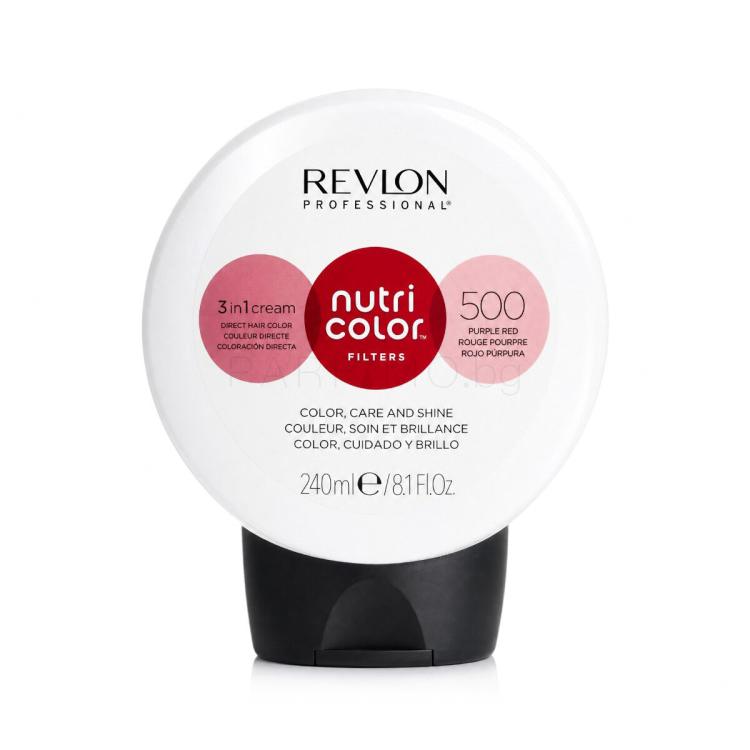Revlon Professional Nutri Color Filters 3in1 Cream Боя за коса за жени 240 ml Нюанс 500 Purple Red