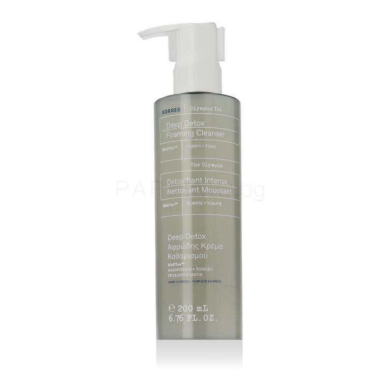 Korres Olympus Tea Deep Detox Foaming Cleanser Почистваща пяна за жени 200 ml