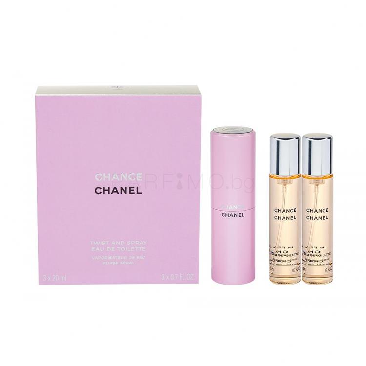 Chanel Chance Eau de Toilette за жени Впръскване със завъртане 3x20 ml
