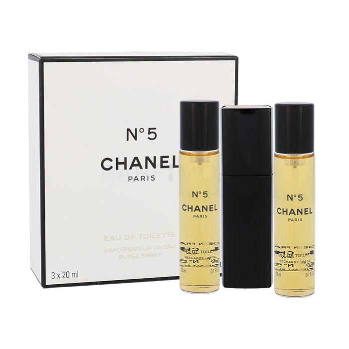 Chanel N°5 3x 20 ml Eau de Toilette за жени Впръскване със завъртане 20 ml
