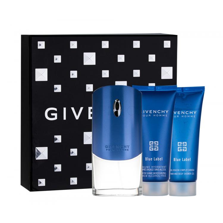 Givenchy Pour Homme Blue Label Подаръчен комплект EDT 100 ml + душ гел 75 ml + 75ml балсам за след бръснене 75 ml