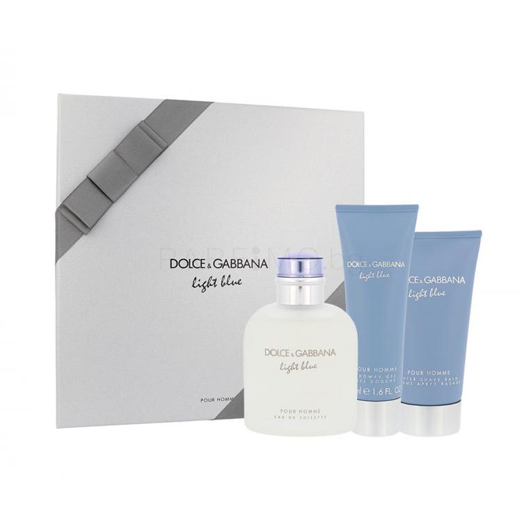 Dolce&amp;Gabbana Light Blue Pour Homme Подаръчен комплект EDT 125 ml + балсам за след бръснене 75 ml + душ гел 50 ml