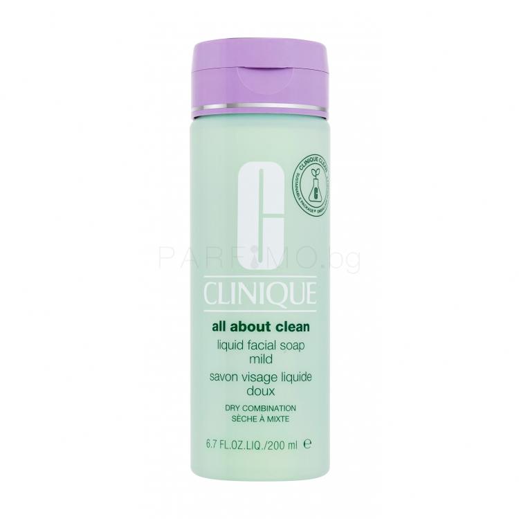 Clinique All About Clean Liquid Facial Soap Mild Почистващ сапун за жени 200 ml