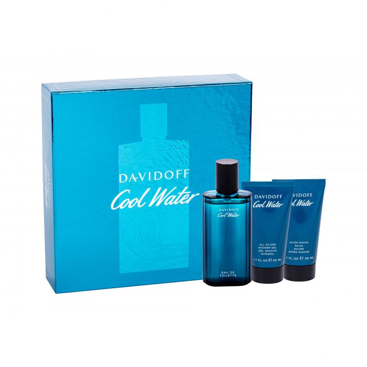 Davidoff Cool Water Подаръчен комплект EDT 75 ml + 50ml душ гел + 50ml балсам за след бръснене