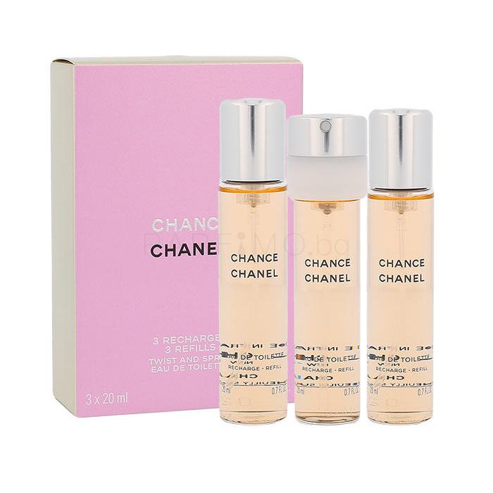 Chanel Chance Eau de Toilette за жени Пълнител 3x20 ml