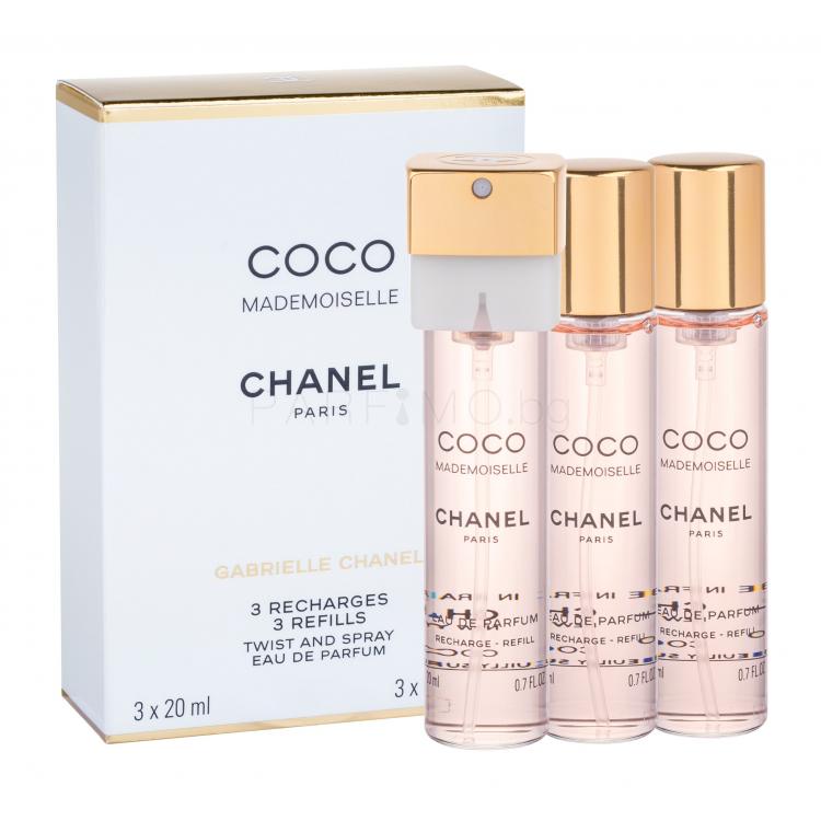 Chanel Coco Mademoiselle 3x 20 ml Eau de Parfum за жени Пълнител 20 ml