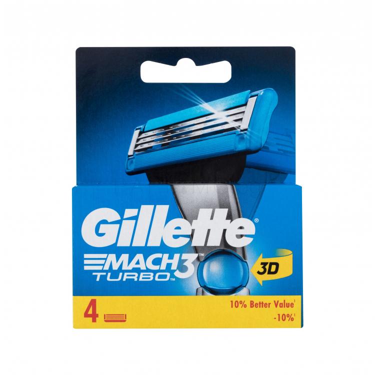 Gillette Mach3 Turbo 3D Резервни ножчета за мъже Комплект