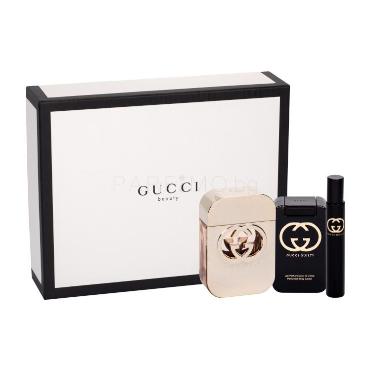 Gucci Guilty Подаръчен комплект EDT 75 ml + лосион за тяло 100 ml + EDT 7,4 ml