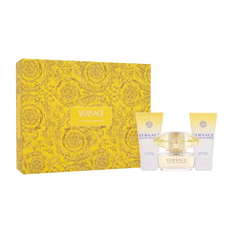 Versace Yellow Diamond Подаръчен комплект EDT 50ml + 50ml лосион за тяло + 50ml душ гел
