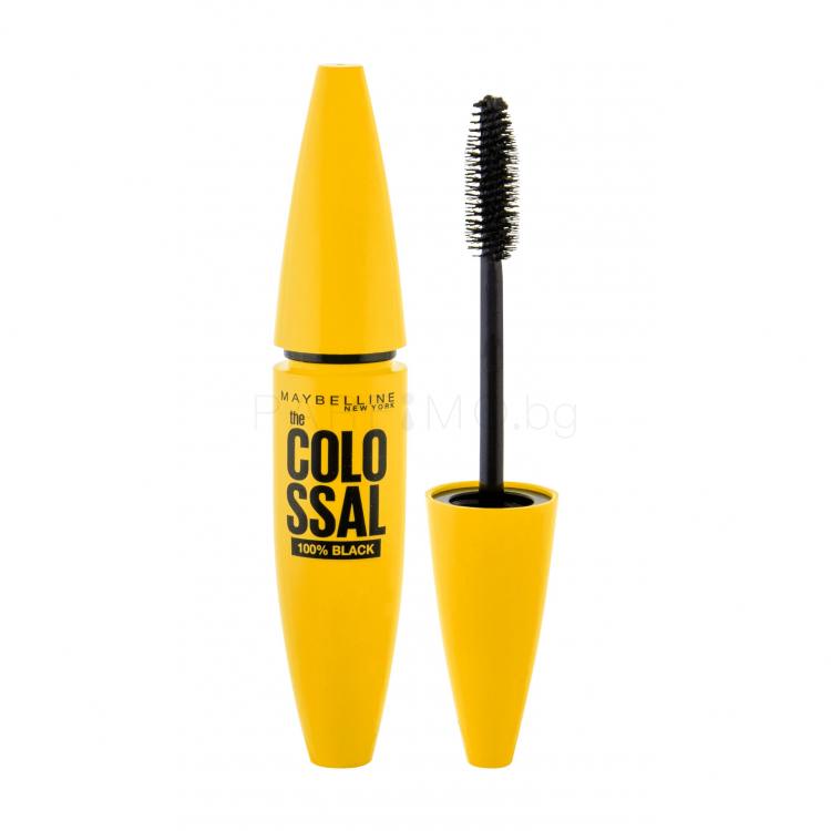 Maybelline The Colossal 100% Black Спирала за жени 10,7 ml Нюанс Extra Black