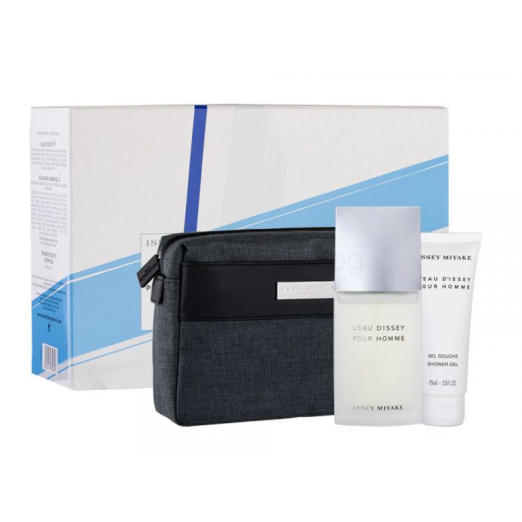 Issey Miyake L&#039;Eau D&#039;Issey Pour Homme Подаръчен комплект EDT 125 ml + душ гел 75 ml + козметична чанта