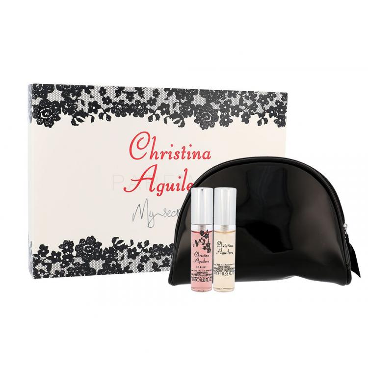 Christina Aguilera Mini Set Подаръчен комплект EDP Christina Aguilera 10 ml + EDP Christina Aguilera By Night 10 ml + козметична чанта