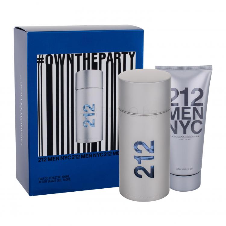 Carolina Herrera 212 NYC Men Подаръчен комплект EDT 100 ml + гел за след бръснене 100 ml