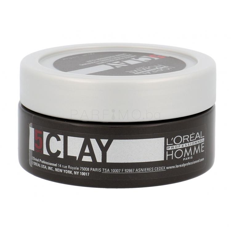 L&#039;Oréal Professionnel Homme Clay За оформяне на косата за мъже 50 ml