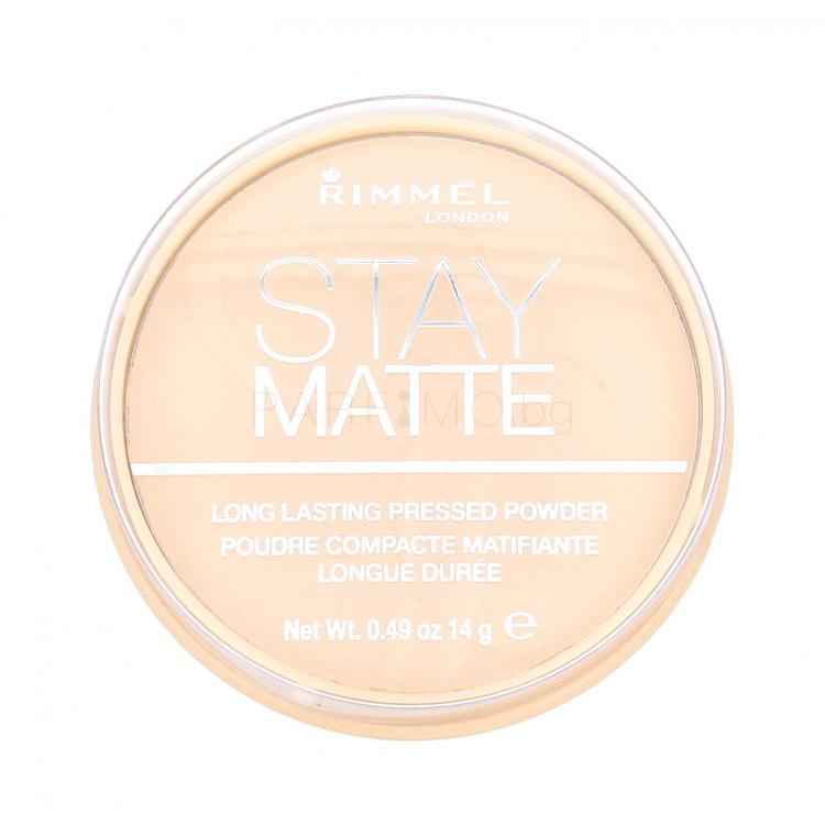 Rimmel London Stay Matte Пудра за жени 14 g Нюанс 001 Transparent