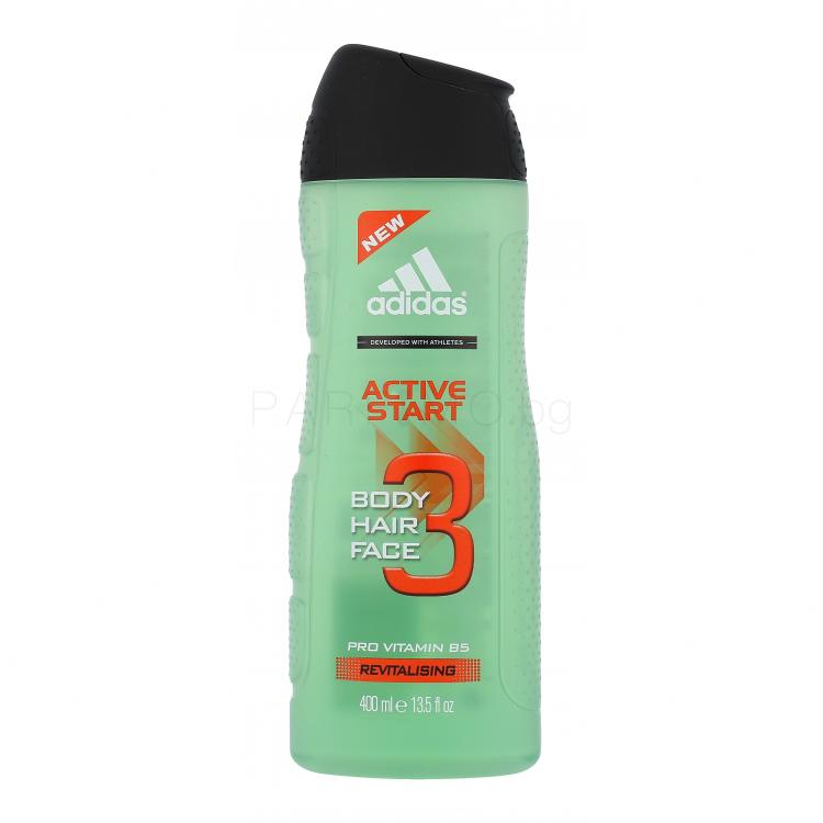 Adidas 3in1 Active Start Душ гел за мъже 400 ml