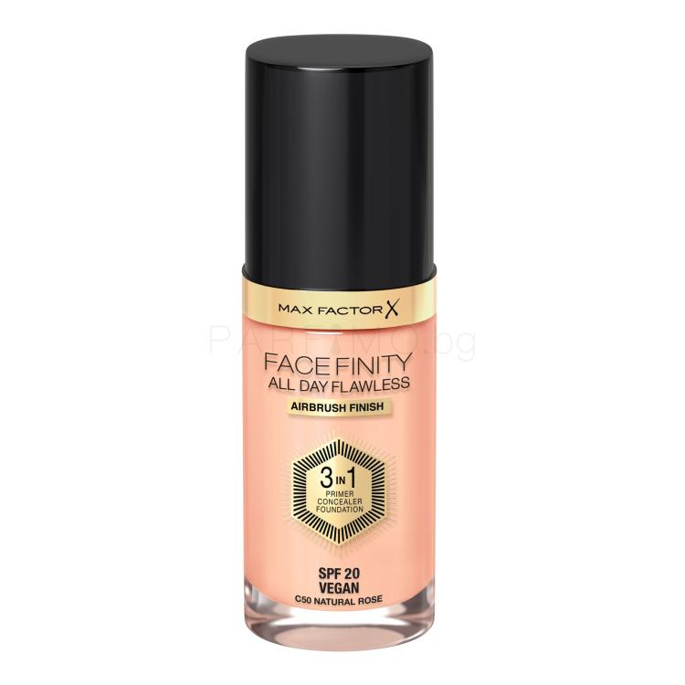 Max Factor Facefinity All Day Flawless SPF20 Фон дьо тен за жени 30 ml Нюанс C50 Natural Rose