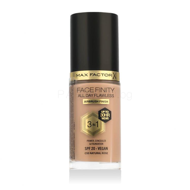 Max Factor Facefinity All Day Flawless SPF20 Фон дьо тен за жени 30 ml Нюанс C50 Natural Rose